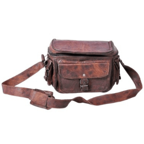 Craftshades – 9 Inch Unique Handcrafted Leather Camera Bag | 100% Genuine Leather