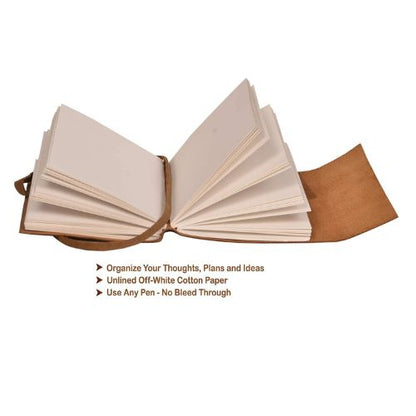 CraftShades – Leather Diary Heart with Quote Antique Handmade Leather Bound Notepad for Men and Women Unlined Paper Travel Diary and Notebooks to Write 7 x 5 Inches (Heart With Quote)