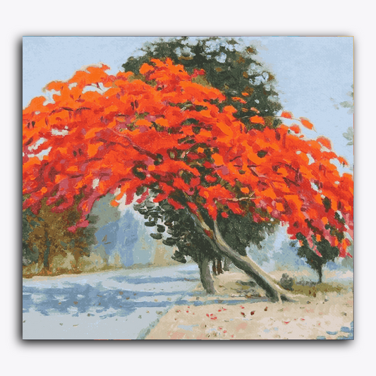 Colorful Tree Roadside