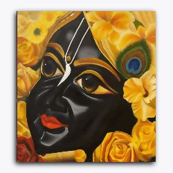 Lord Krishna In Floral Aura