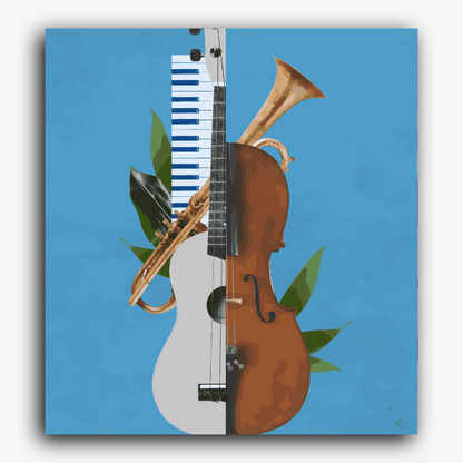 Power Music Collage Concept