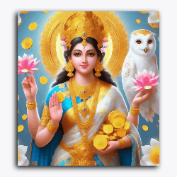 Goddess Laxmi with Owl