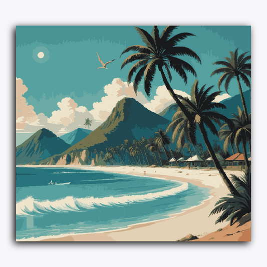 Moon and Beach