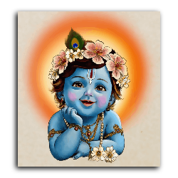 Cute Little Krishna Portrait - Janmasthami