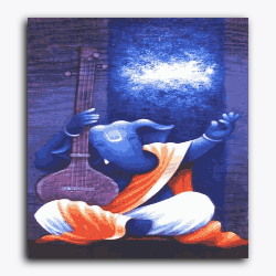 GANESHA PLAYING SITAR