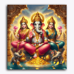 Lakhmiji Ganesha Saraswatiji- Diwali Special