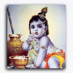 Little Krishna having Maakhan - Janmasthami