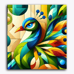 Peacock Abstract Portrait