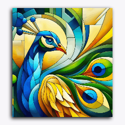 Peacock Abstract Artwork