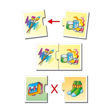 Frank What Goes Together (40 Pieces) 20 Self-Correcting 2 Pcs Puzzle Educational Toys and Games - 10314