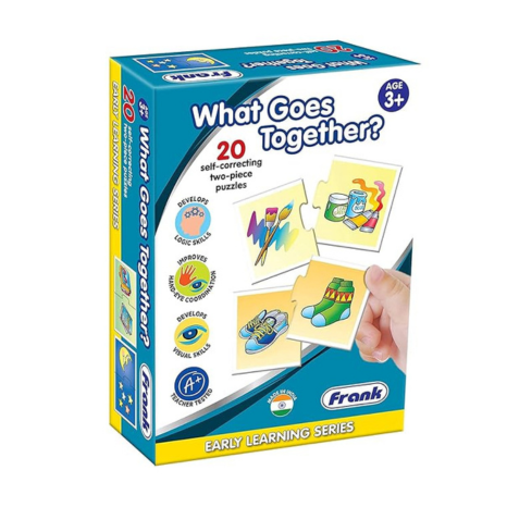 Frank What Goes Together (40 Pieces) 20 Self-Correcting 2 Pcs Puzzle Educational Toys and Games - 10314