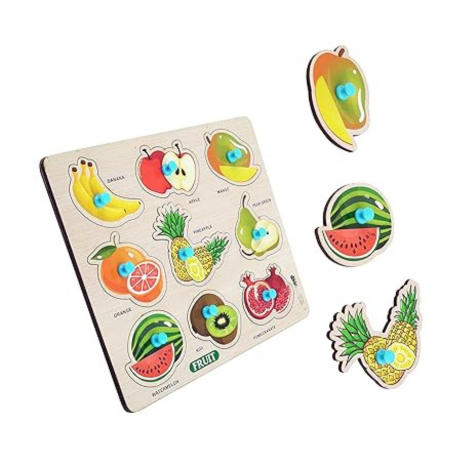 Highroof Fruit Wooden Puzzle Kids Games Toys For Kids 3+ Jigsaw Puzzles For Adults Baby Learning