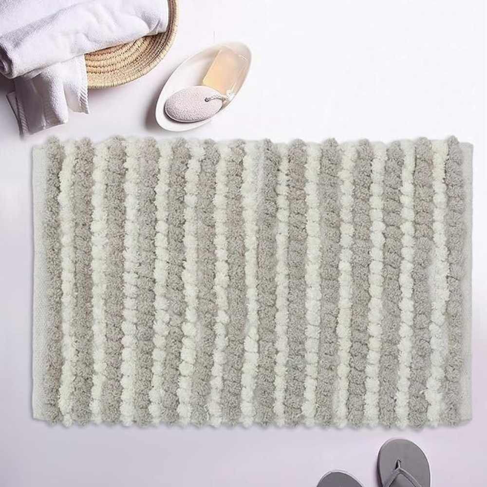 The Home Talk Luxury Chenille Round Bathmats Non-Slip Anti-Skid