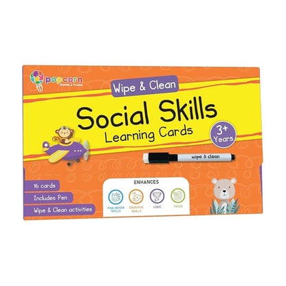 Popcorn Games & Puzzles Interactive Social_Skills Flash Cards 2+ Years Kids