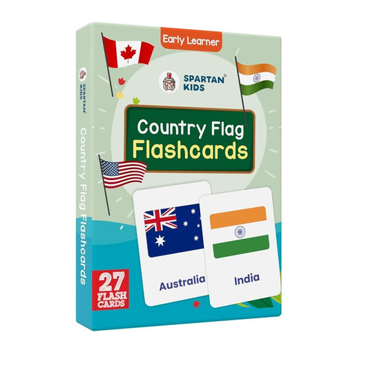 Spartan Kids Premium Country Flags Flash Cards for Kids