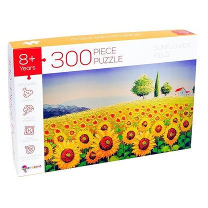 Popcorn Games & Puzzles 300 Piece Puzzle Sunflower Field