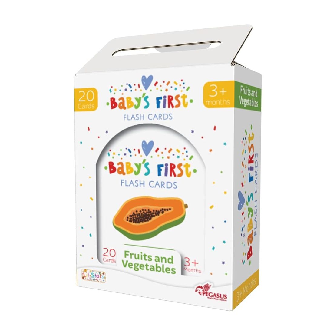 Popcorn Games Fruits and Vegetables Baby's First Board Flash Card 20 Cards