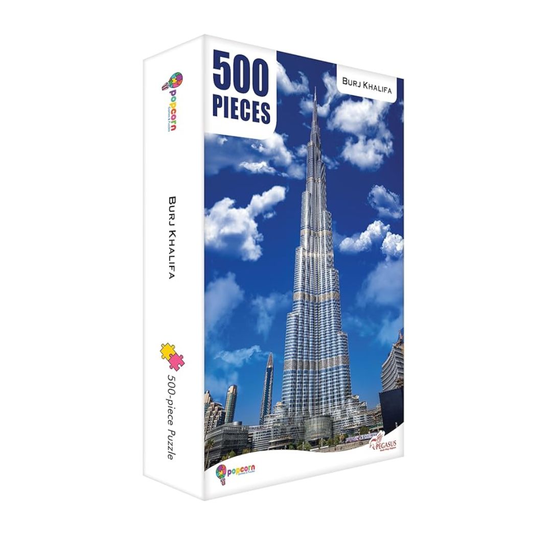 Popcorn Puzzle for Kids Burj Khalifa 500 Piece Jigsaw Puzzles Game for 7+ Years Old Childrens and Adults