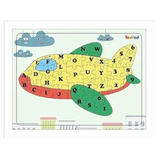 TodFod Wooden Jigsaw Puzzle – Aeroplane Shaped English Alphabets