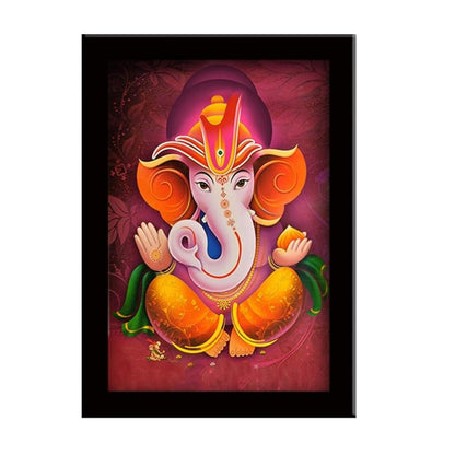 Lifehaxtore Ganesha Art Framed painting Laddu Ganesha