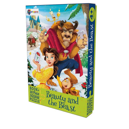 Popcorn Games & Puzzle 30 Piece Jigsaw Puzzle with Free Reading Book