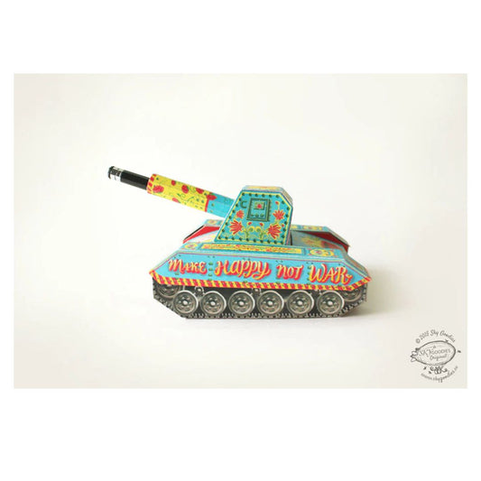 Sky Goodies Colourful Army Paper Tank Pen Holder & Boxes - DIY Paper Craft Kit