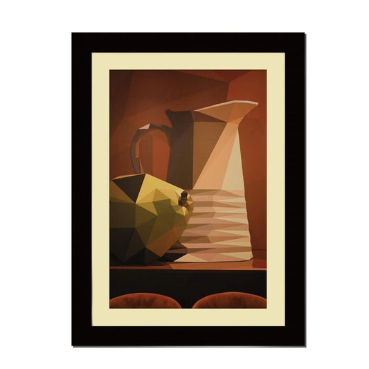 ArtX Paper Premium Abstract Kitchen Wall Art Painting Multicolor Abstract