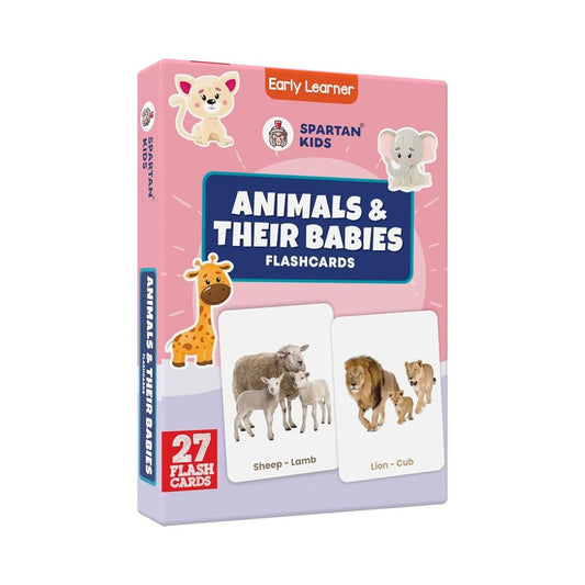 Spartan Kids Animals & Their Babies Flash Cards for Kids