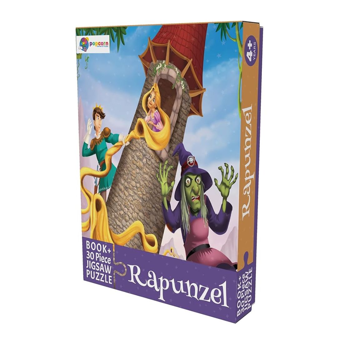 Popcorn Games & Puzzle 30 Piece Jigsaw Puzzle with Free Reading Book