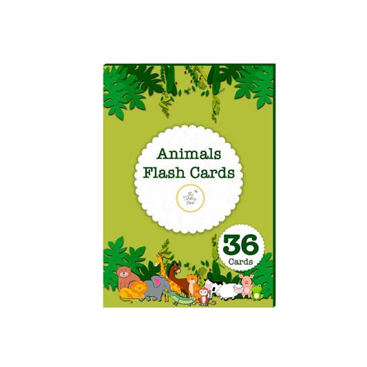 The Curious Bees Animals Flash Cards 36 Laminated Cards for Kids