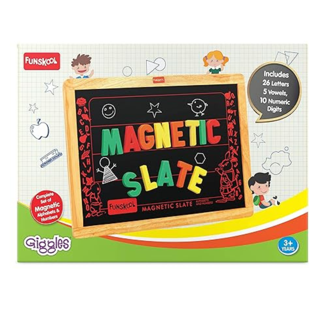 Funskool Giggles Magnetic Slate Alphabet and Numbers learning board Early learning