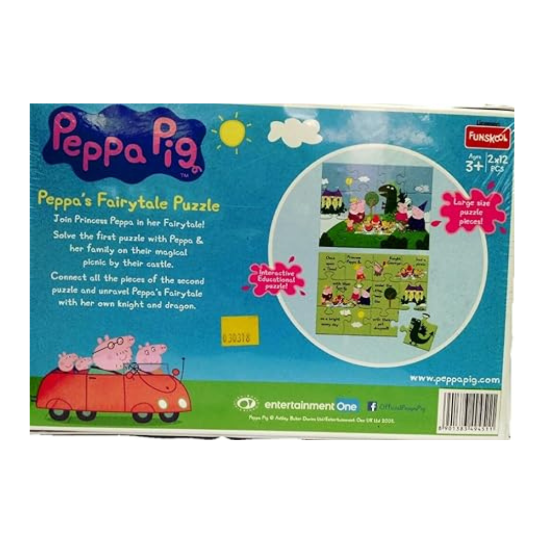 Funskool Peppa Pig Fairy Tale 2In1 Educational 2x12 Pieces Puzzle