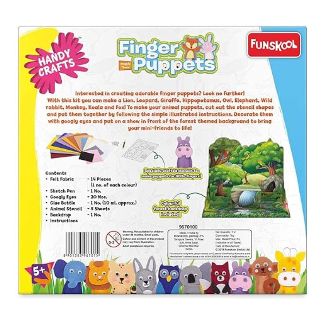 Funskool Handycrafts Finger Puppets Puppet Maker Felt Crafts Art