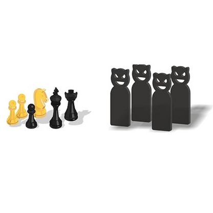 Zudo Toys Strike Master Board Game Chess Nine Men's Morris 3 in 1 Board Game
