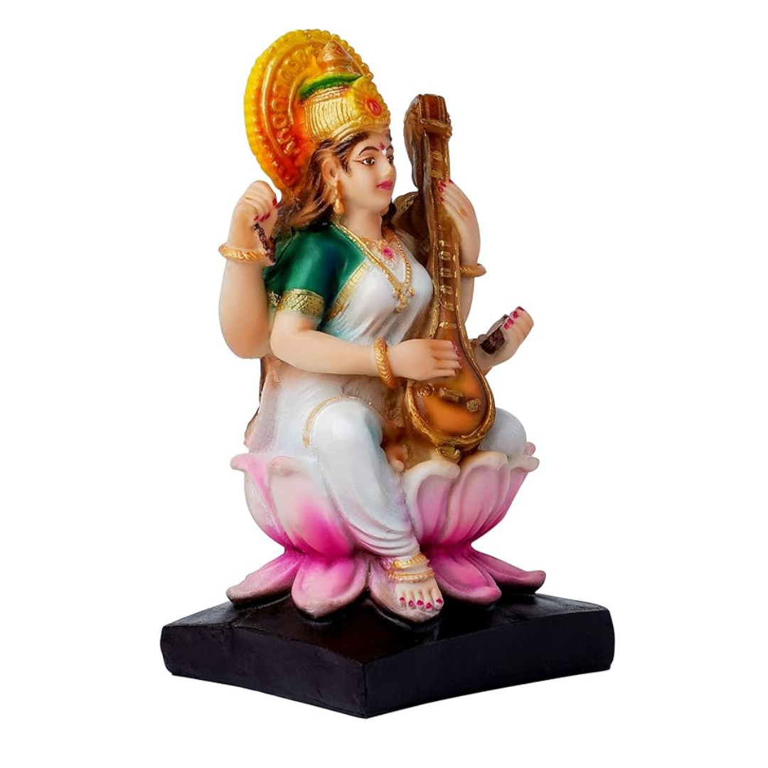 Newven Handcrafted maa Saraswati Idol Hindu god Statue Devi showpiece Decorative