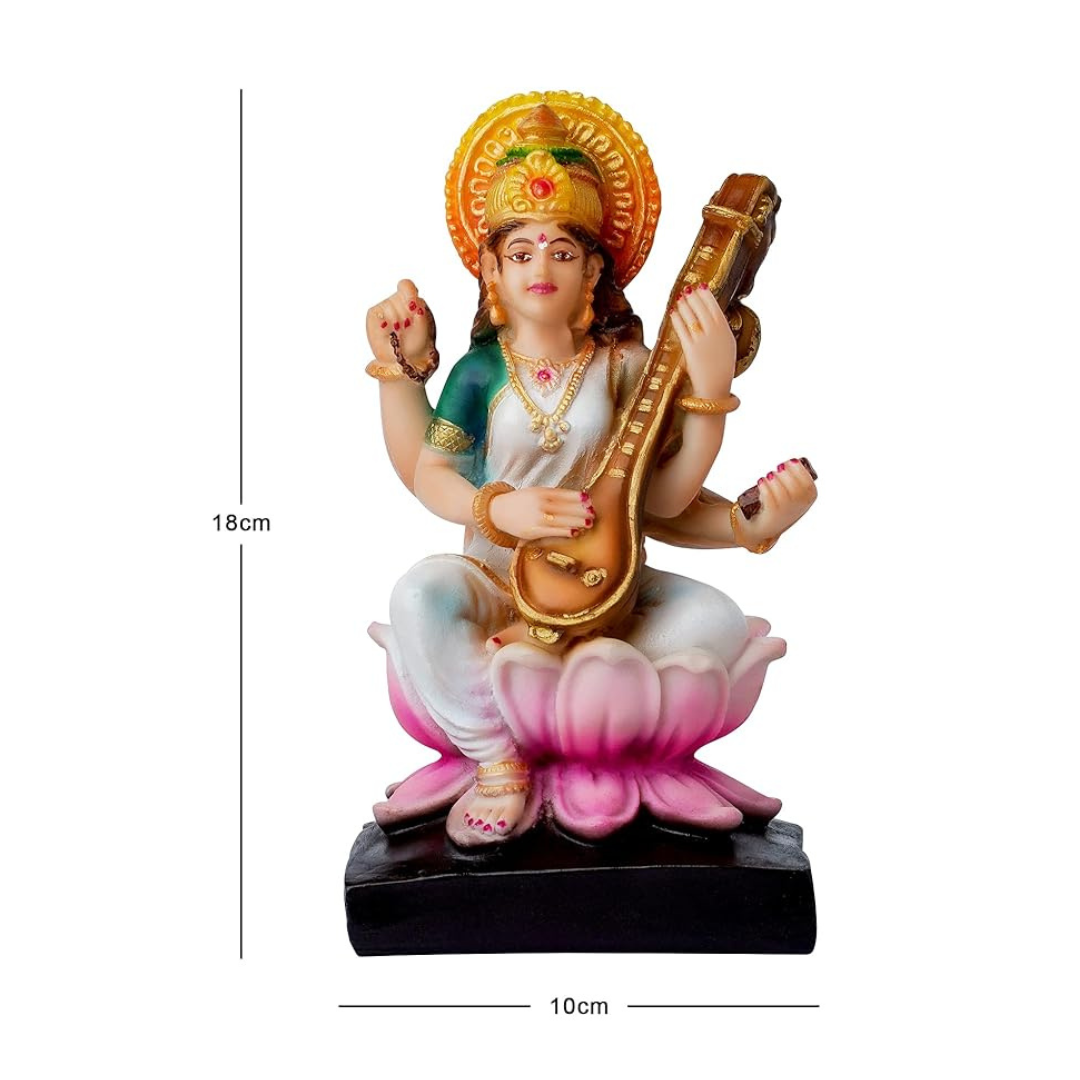 Newven Handcrafted maa Saraswati Idol Hindu god Statue Devi showpiece Decorative