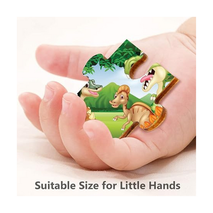 Webby Dinosaurs in Jungle Wooden Jigsaw Puzzle for Boys & Girls 40 Pieces Toy