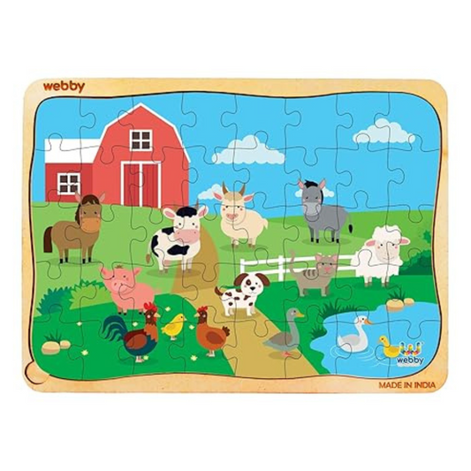 Webby Kids Farm House Wooden Jigsaw Puzzle 40Pcs