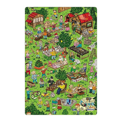 Webby Kids Flea Market Illustration Jigsaw Puzzle for 6 Years and Above 252 Pieces Multicolour