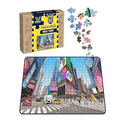 Webby New York Wooden Jigsaw Puzzle 500 Pieces Multicolor