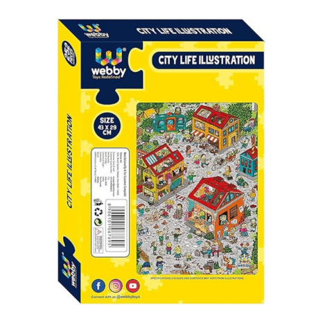 Webby Kids City Life Illustration Jigsaw Puzzle 252 Pieces