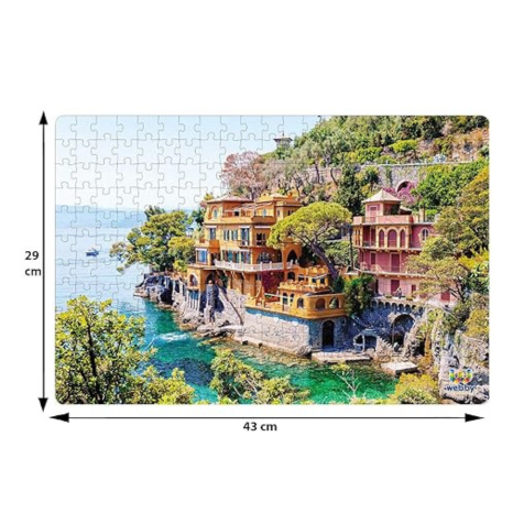 Webby Colorful Houses in Portofino Italy Wooden Jigsaw Puzzle 252 Pieces