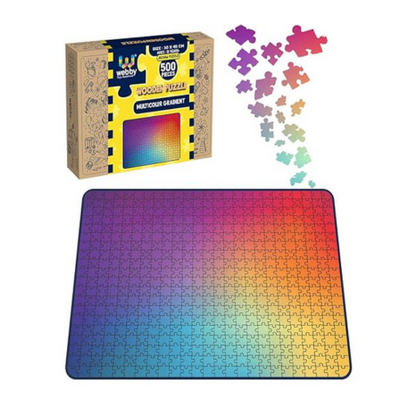 Webby Multicolour Gradient Wooden Jigsaw Puzzle 500 Pieces