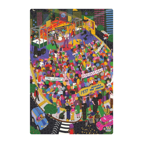 Webby Rock Concert Illustration Wooden Puzzle Fun & Challenging for Adult & 14+ Kids, 1000 Pieces