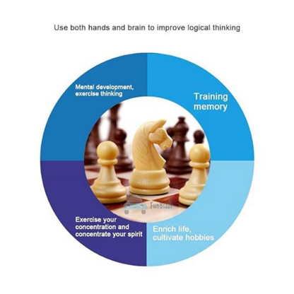 FunBlast Magnetic Chess Board for Adults Wooden Chess Board Set with Magnetic Pieces