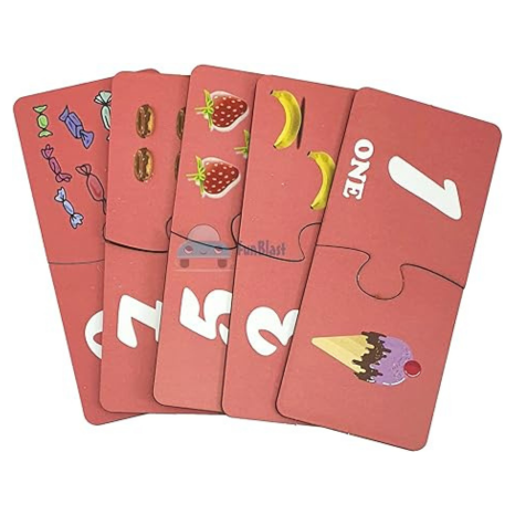 FunBlast Wooden Number Jigsaw Puzzle for Kids Jigsaw Puzzle for Kids