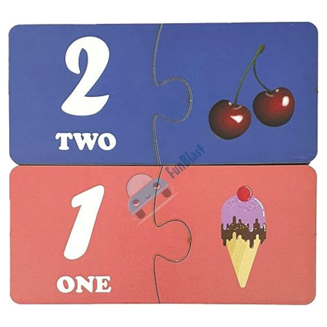 FunBlast Wooden Number Jigsaw Puzzle for Kids Jigsaw Puzzle for Kids