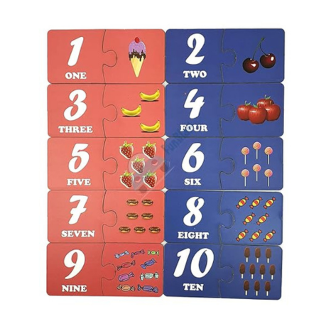 FunBlast Wooden Number Jigsaw Puzzle for Kids Jigsaw Puzzle for Kids