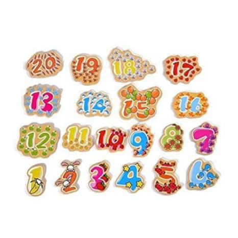 FunBlast Magnetic Wooden Puzzle Learning Game with Wooden Carry Case (Numbers 20Pcs)