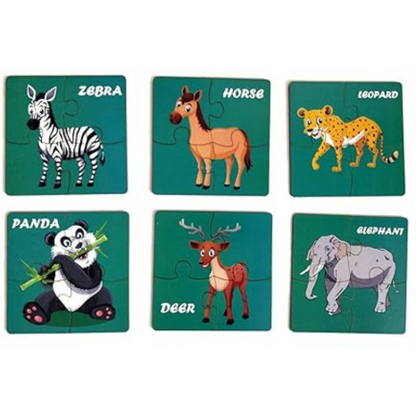 FunBlast Animal Jigsaw Puzzles for Kids, Wooden Paperless Jigsaw Puzzles for Kids